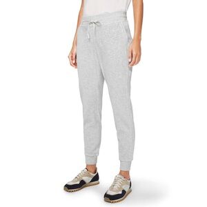 Lululemon Warm Down Jogger Pant Light Heather Grey Velour Sz 8